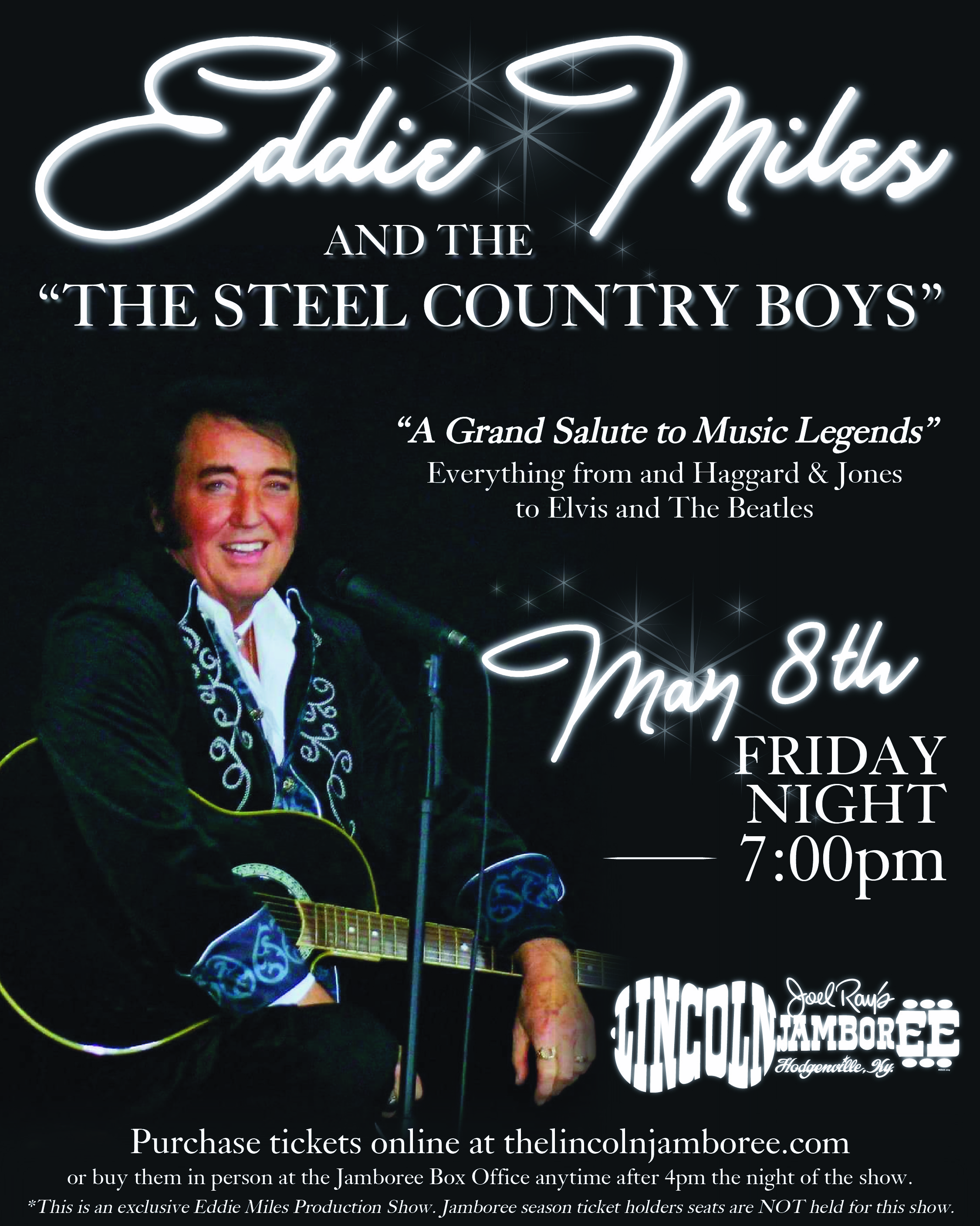 Get Tickets For LEGENDARY EDDIE MILES & The Steel Country Band